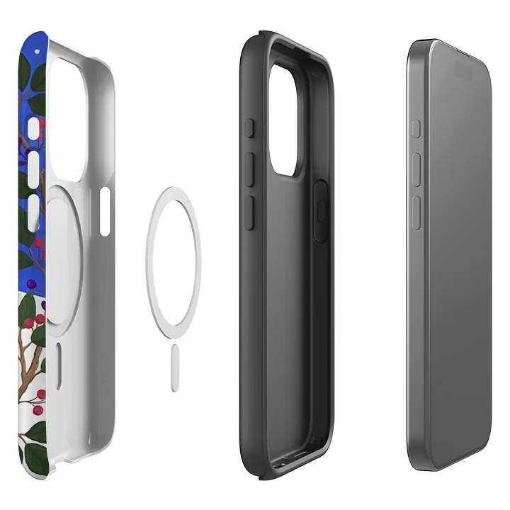 iPhone MagSafe Tough Case - Cardinal Wreaths By Bex Parkin Precision Cutouts Durable Form