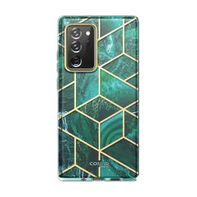 Galaxy Note20 Ultra Cosmo Case - Marble Green Glossy Pattern Minimal Form
