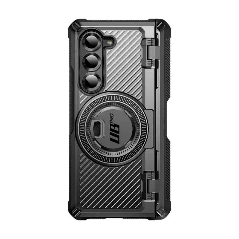 Galaxy Z Fold6 Unicorn Beetle PRO Mag Rugged Case - Black Flexible Pattern Layer