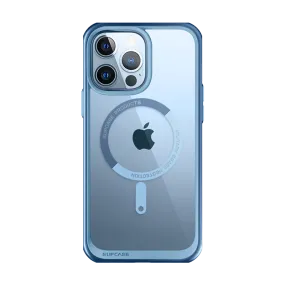 Premium Feel Shock Cushion iPhone 13 Pro 6.1 inch Unicorn Beetle MAG Slim Clear MagSafe Case-Blue