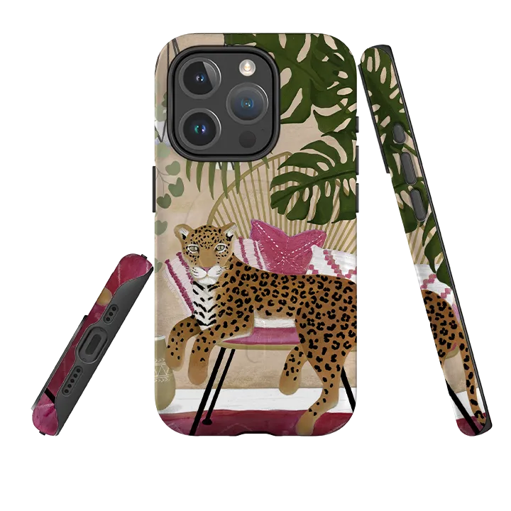 Hybrid Touch iPhone MagSafe Tough Case - Boho Leopard Cream By Bex Parkin