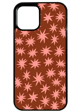 Minimal Pattern Texture Firework in Pink Phone Case