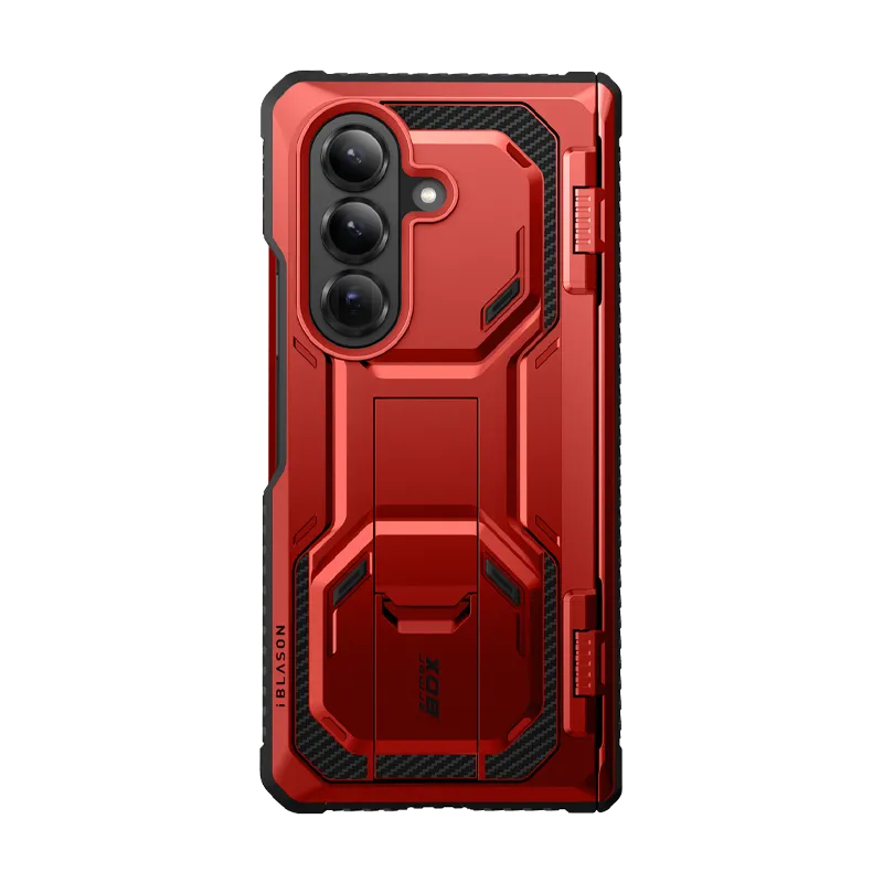 Galaxy Z Fold7 Armorbox Rugged Phone Case - Metallic Red Professional Look Comfort Texture Finish