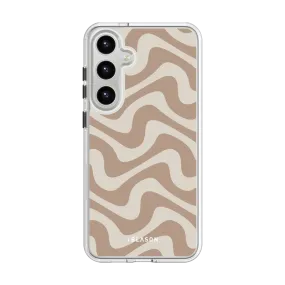 Lightweight Build Classic Touch Galaxy S24 Plus Halo MagSafe Cute Phone Case - Brown Retro Swirl