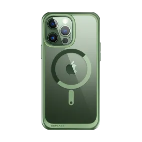 iPhone 13 Pro 6.1 inch Unicorn Beetle MAG Slim Clear MagSafe Case-Green Compact Look