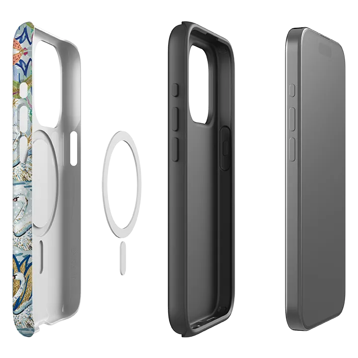 iPhone MagSafe Tough Case - Seven Swans I By Emma Frances Grant Gloss Touch Flexible Design