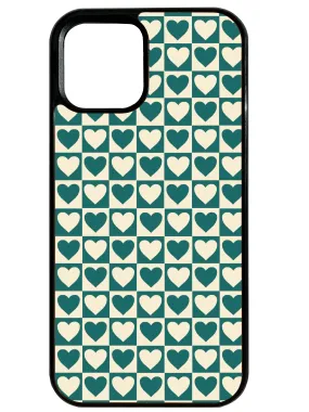 LoveHearts in Green Phone Case Rugged Frame