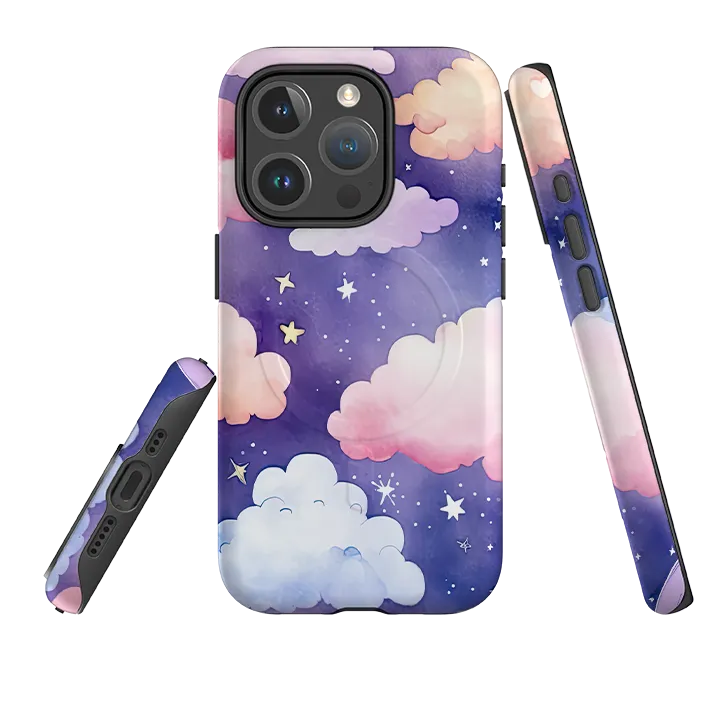 iPhone MagSafe Tough Case - Rainbow Clouds IV Comfort Edge Layer Premium Touch