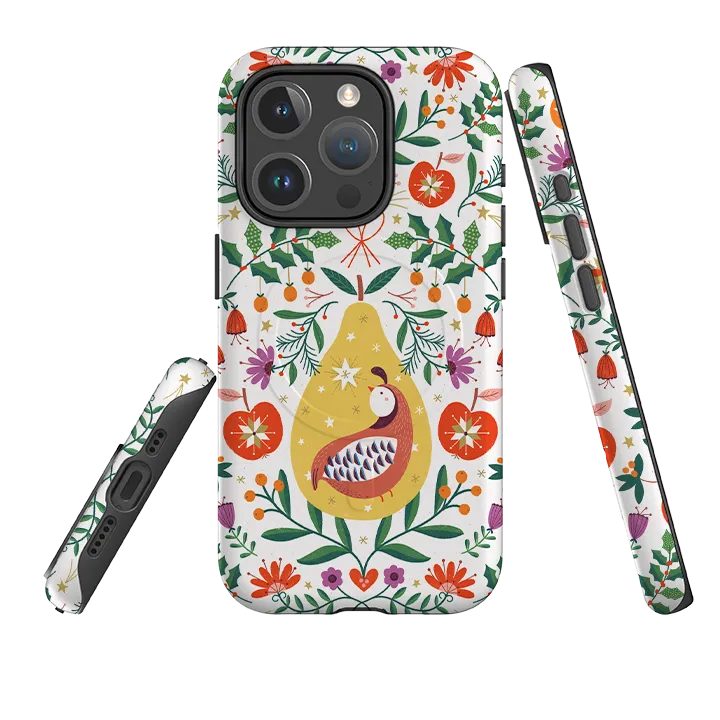 Premium Build Matte Pattern iPhone MagSafe Tough Case - Festive Fruits By Ali Brookes