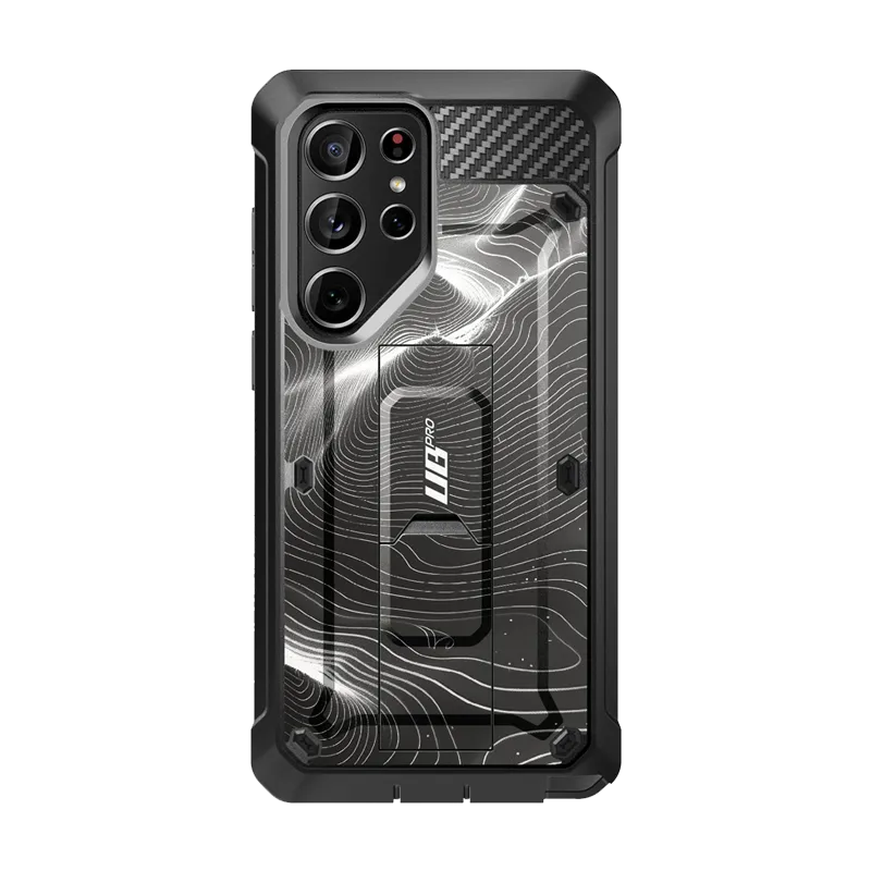 Polished Look Galaxy S24 Ultra Unicorn Beetle PRO Rugged Case-Black Ripple