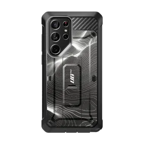 Polished Look Galaxy S24 Ultra Unicorn Beetle PRO Rugged Case-Black Ripple