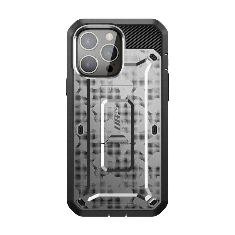 iPhone 13 Pro Max 6.7 inch Unicorn Beetle Pro Rugged Case-Gray Camo Scratch Guard Smooth Touch
