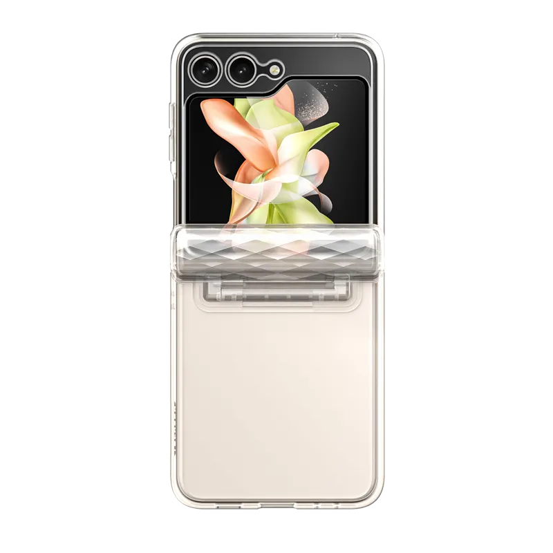Glossy Pattern Non slip grip Galaxy Z Flip5 Halo - Clear