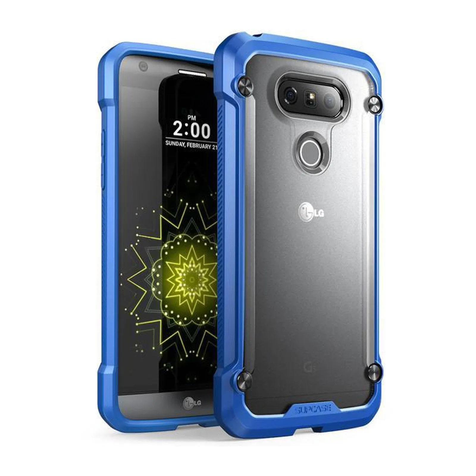LG G5 Unicorn Beetle Hybrid Protective Bumper Case-Blue Sport Inspired Comfort Design Layer