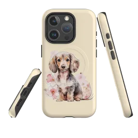 Elegant Surface Soft Edge Detail iPhone MagSafe Tough Case - Cute Dog Q
