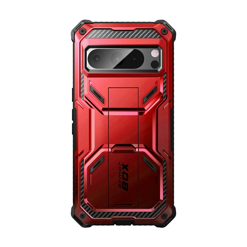 Premium Surface Texture Protective Layer Google Pixel 8 Pro Armorbox Case - Metallic Red