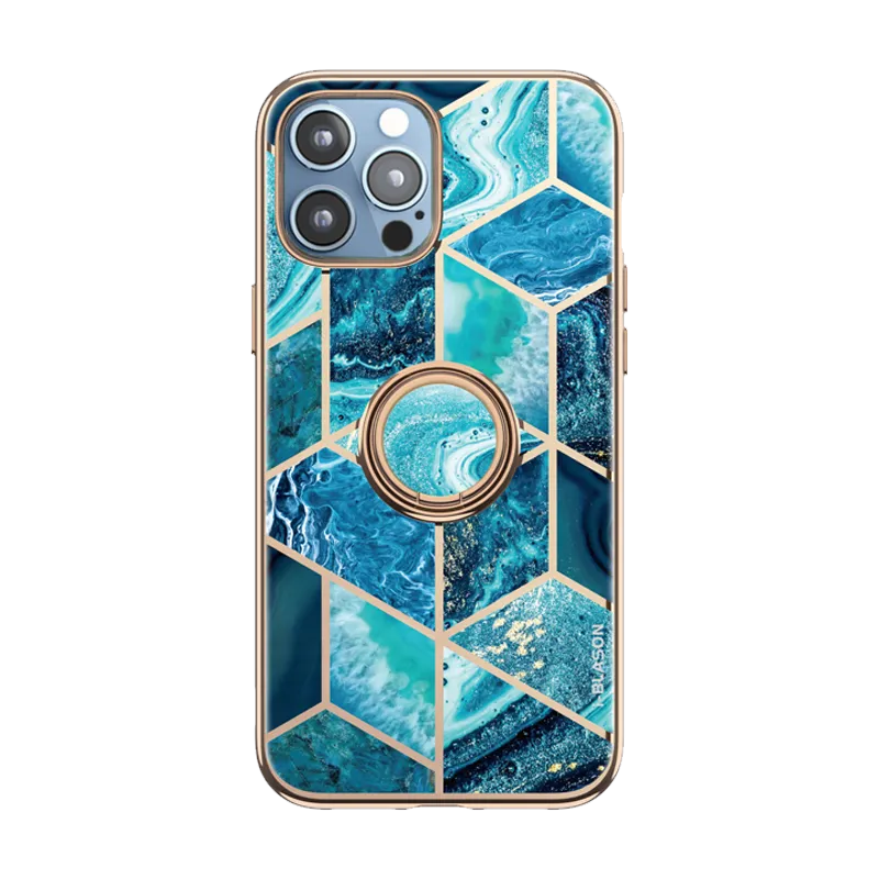 Minimal Surface Stylish frame iPhone 12 Pro Max Cosmo Snap Case - Ocean Blue