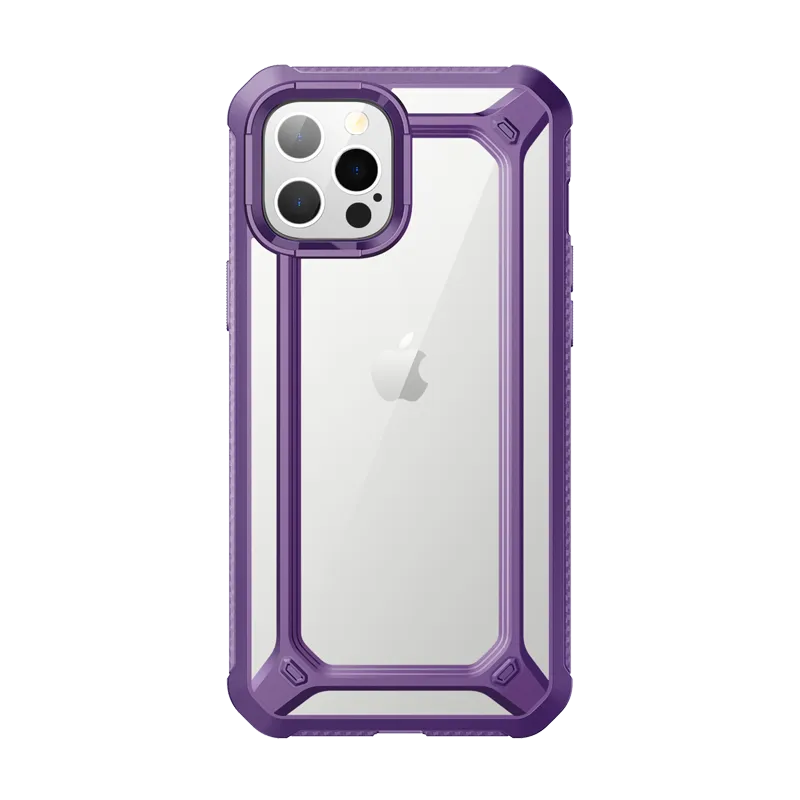 iPhone 12 Pro Max 6.7 inch Unicorn Beetle Exo Clear Case-Purple Smooth Grip