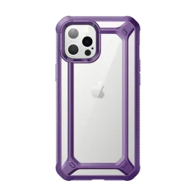 iPhone 12 Pro Max 6.7 inch Unicorn Beetle Exo Clear Case-Purple Smooth Grip