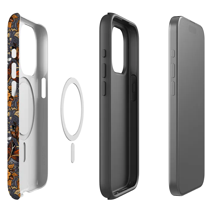 iPhone MagSafe Tough Case - Hidcote Pattern Sleek Texture Metal Texture