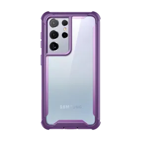 Affordable option Galaxy S21 Ultra Ares Clear Rugged Case - Purple
