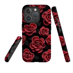 iPhone MagSafe Tough Case - Dark Roses II Minimal Texture