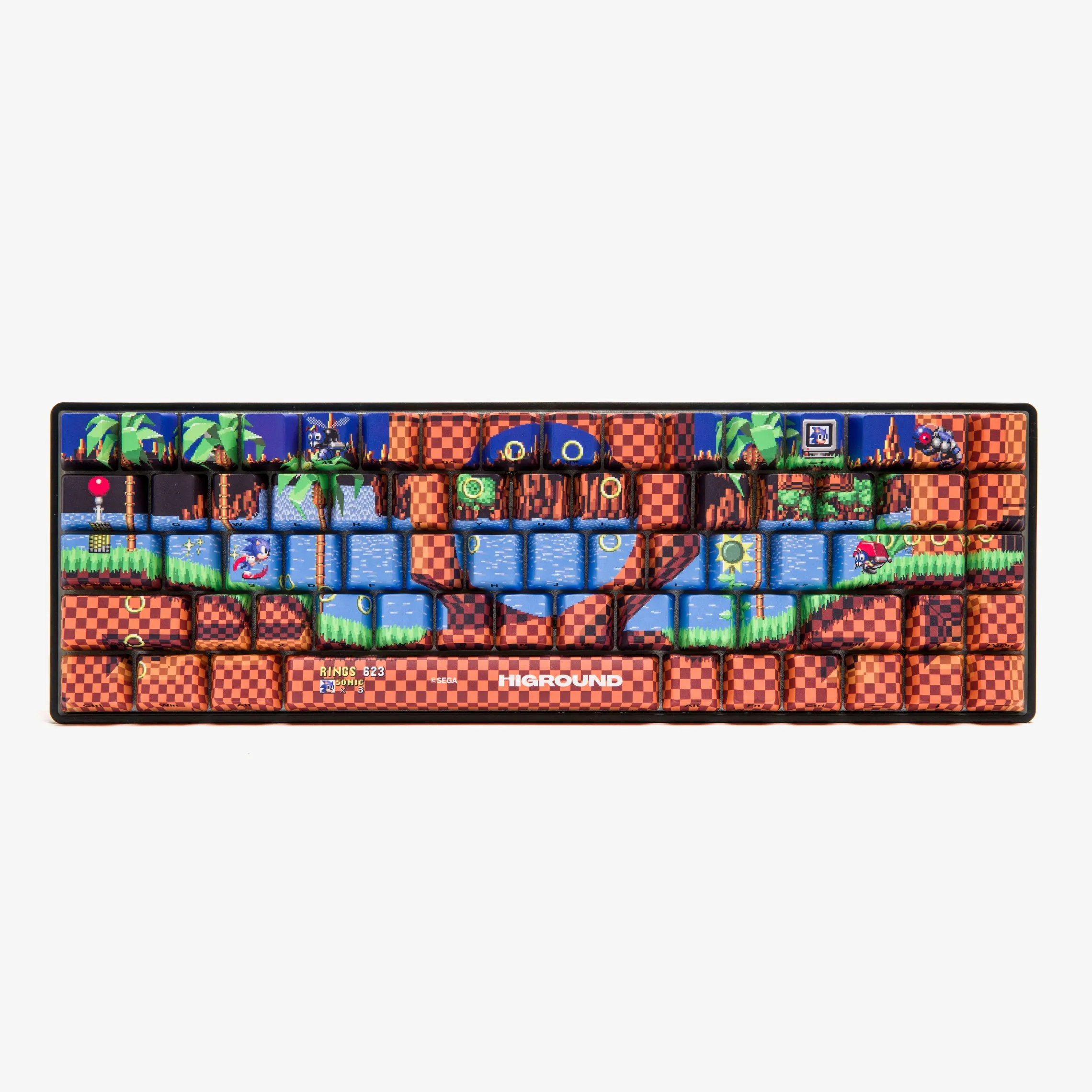 Sonic x Higround Green Hill Zone Keyboard Mechanical Keyboard Mod Components