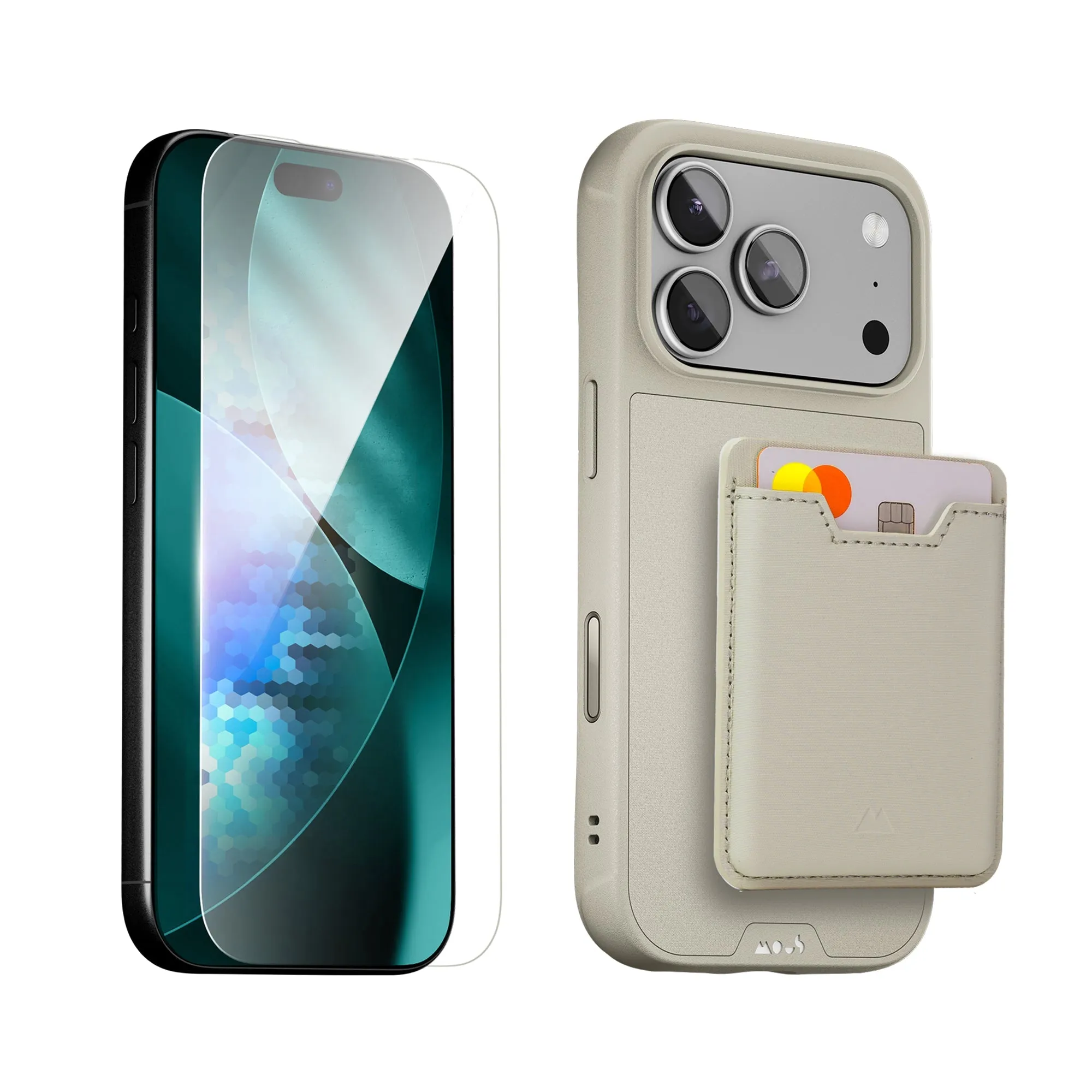 smooth touch protector Stone Protective Case, Screen Protector and Card Wallet - iPhone Starter Kit