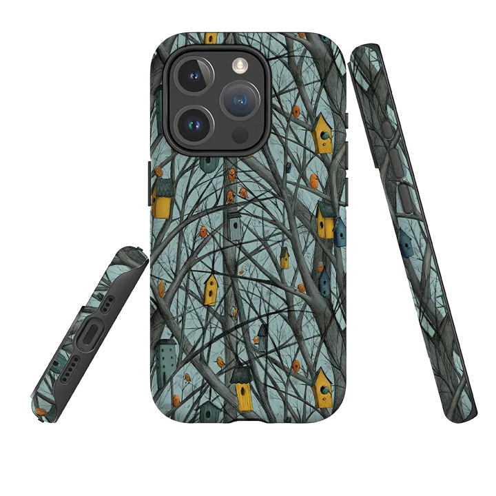 iPhone MagSafe Tough Case - Bird Nest By Maja Lindberg Glossy Texture Layer Compact Texture