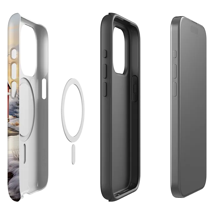 Durable Texture Layer Sleek Detail iPhone MagSafe Tough Case - Winter Barn