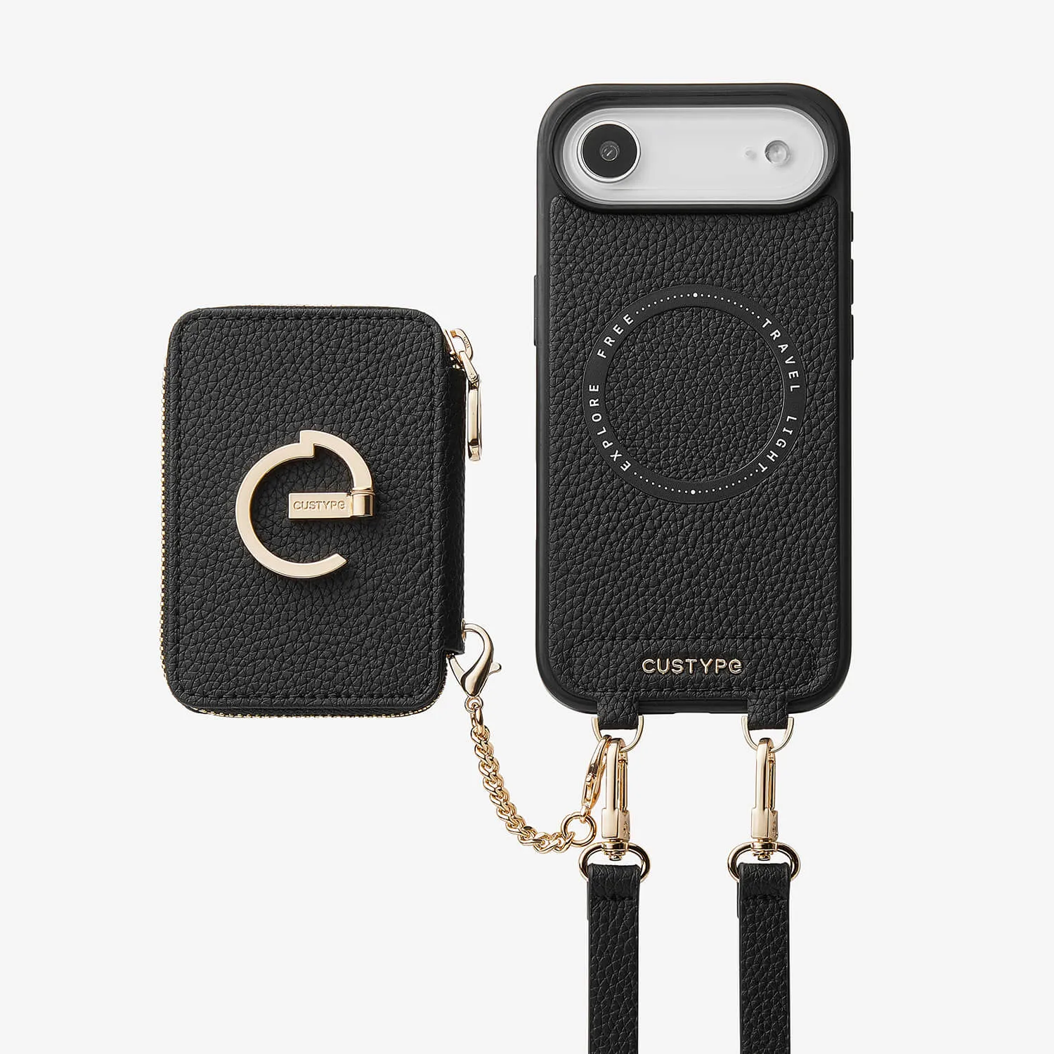 Flexible Pattern Wireless Compatible Original Design Set- Detachable Magsafe Crossbody Wallet Phone Case Set For Travel