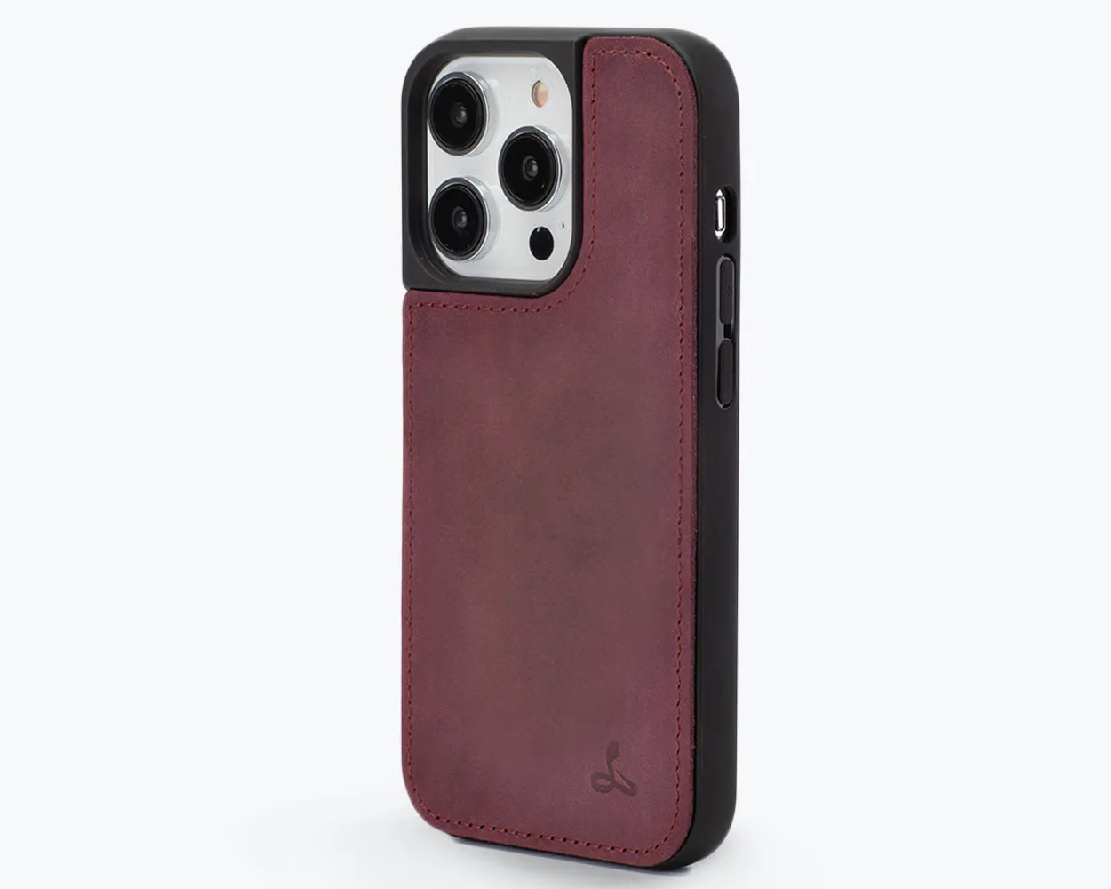 Minimal Edge Design Apple iPhone 14 Pro - Vintage Leather Back Case