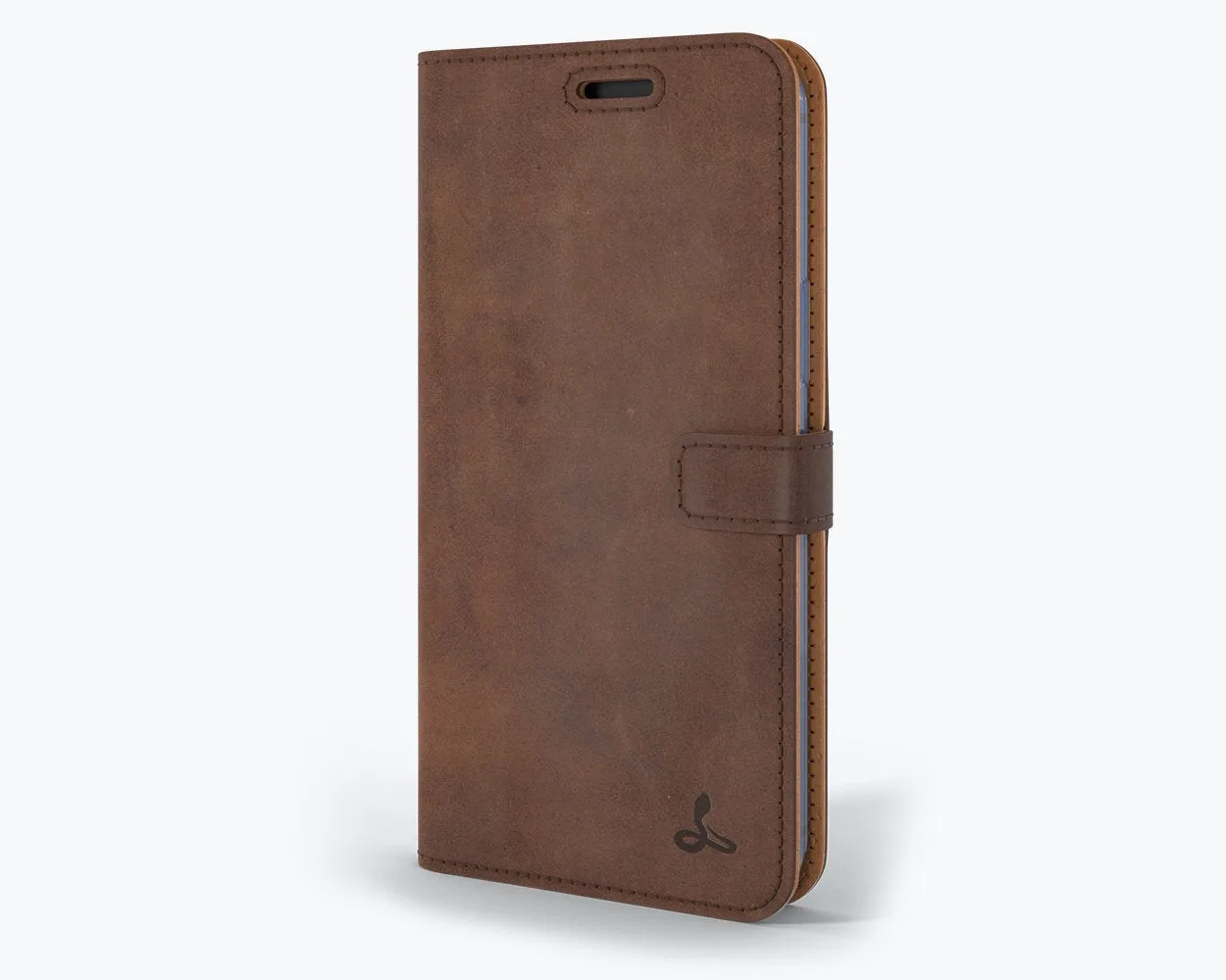 Gloss Surface Light Touch Apple iPhone 12 Pro - Vintage Leather Wallet Phone Case