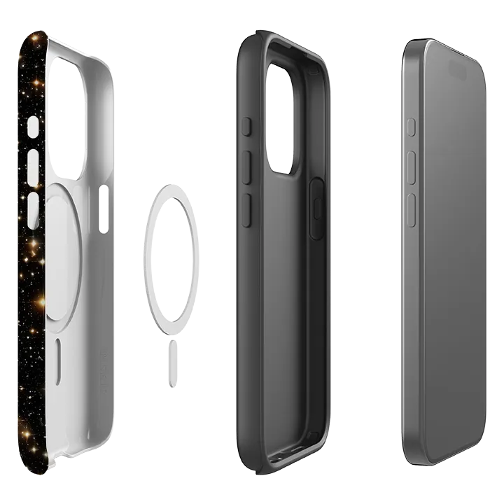 Soft Layer Texture Minimal Grip iPhone MagSafe Tough Case - Night Sparkle