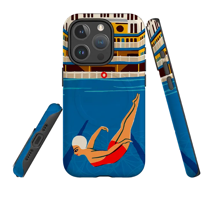 Flexible Layer Design iPhone MagSafe Tough Case -  Piscine Molitor By Paul Thurlby