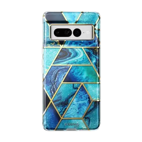 Google Pixel 7 Pro Cosmo Case  - Ocean Blue Minimal Frame Smooth Form