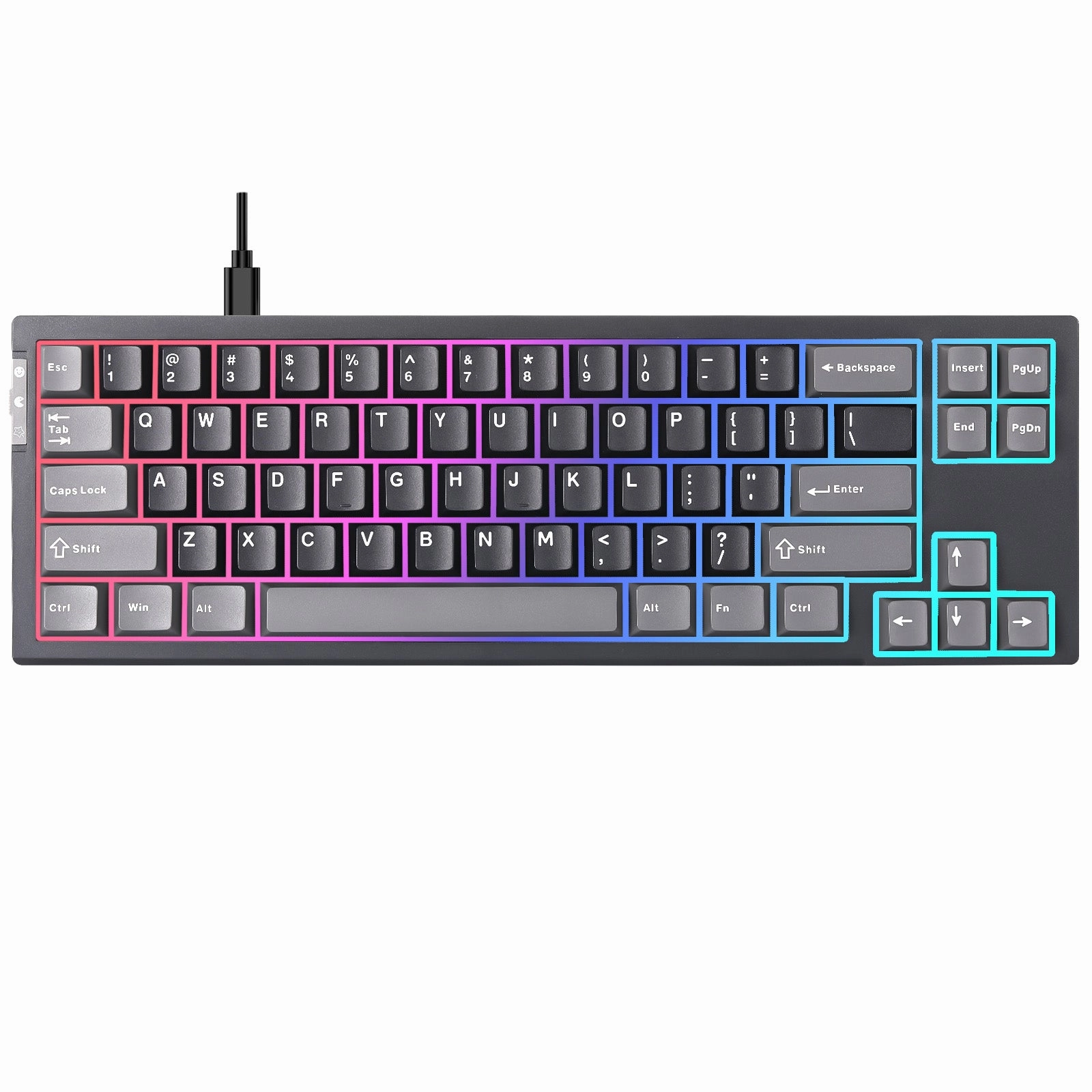 Ergonomic Split Design Bluetooth Gaming Keyboard YUNZII RT68 Rapid Trigger Gaming Magnetic Keyboard