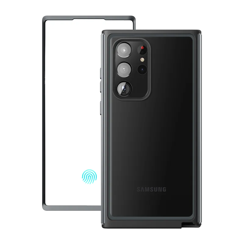 Hybrid Look Ergonomic Feel Galaxy S23 Ultra Unicorn Beetle EDGE XT Bumper Case With Screen Protector-Black