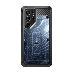 Galaxy S24 Ultra Unicorn Beetle PRO Rugged Case-Blue Ripple Color Gradient