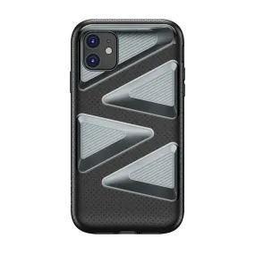 Hybrid Look iPhone 11 6.1 inch Unicorn Beetle Maze Rugged Case-Black