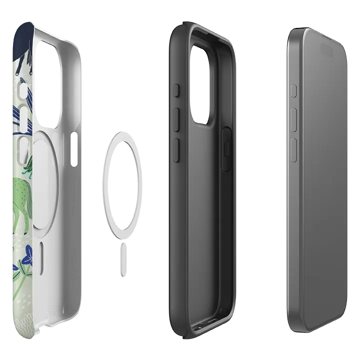 iPhone MagSafe Tough Case -  Wild Ponies Green By Lee Foster Wilson Hybrid Grip Fashion Choice