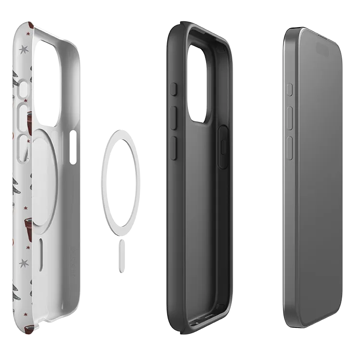 Matte Detail iPhone MagSafe Tough Case - Xmas Tree Pattern