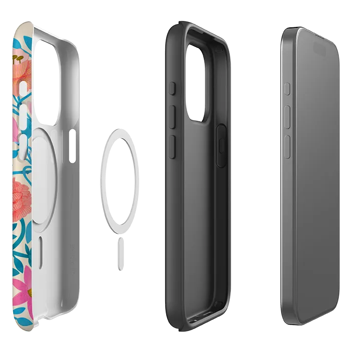 iPhone MagSafe Tough Case -  Floral Birds By Nina Pace Refined Pattern