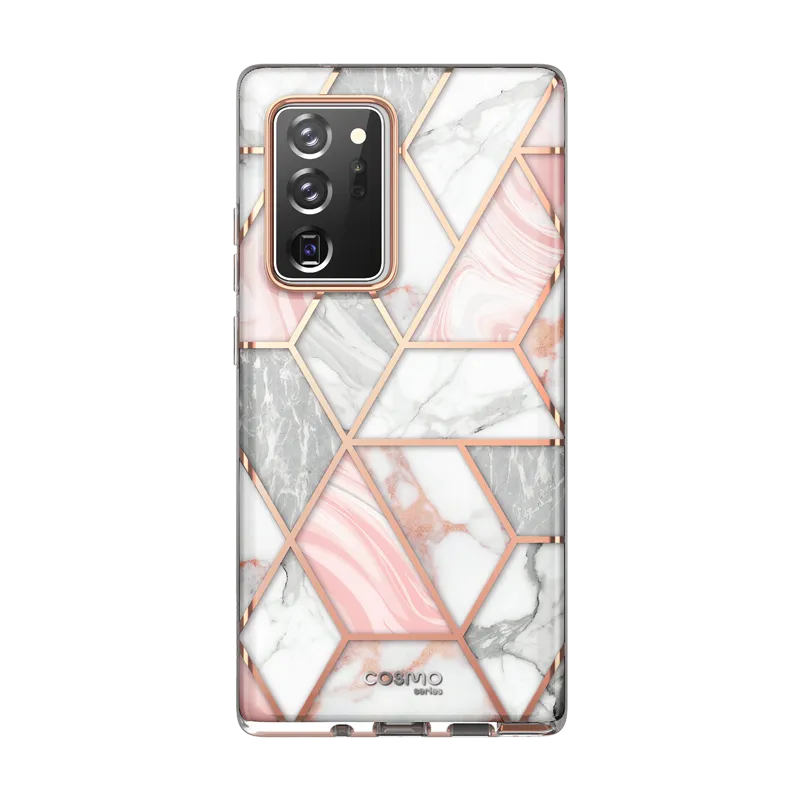 Galaxy Note20 Ultra Cosmo Case - Marble Pink Flexible Grip