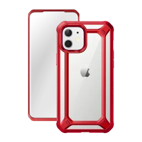 Modern Look Finish iPhone 12 Pro 6.1 inch Unicorn Beetle Exo with Screen Protector Clear Case-Red
