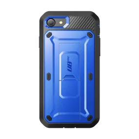 iPhone SE Unicorn Beetle Pro Full-Body Case with Kickstand-Dark Blue Glossy Pattern Flexible Pattern Texture