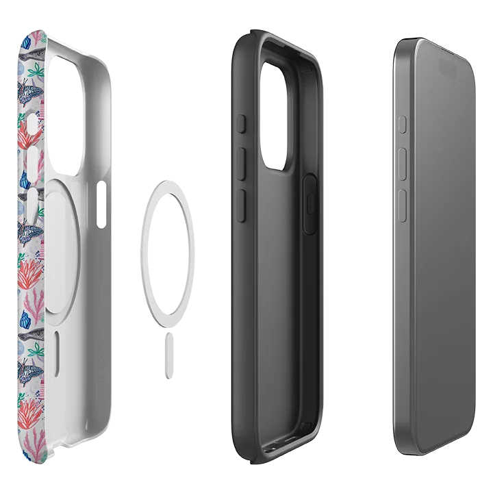 Slim Design Elegant Layer Texture iPhone MagSafe Tough Case - Coastline Pattern D By Emma Frances Grant