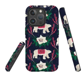 Pocket Safe iPhone MagSafe Tough Case - Midnight Polar Bears By Abby Jacobs