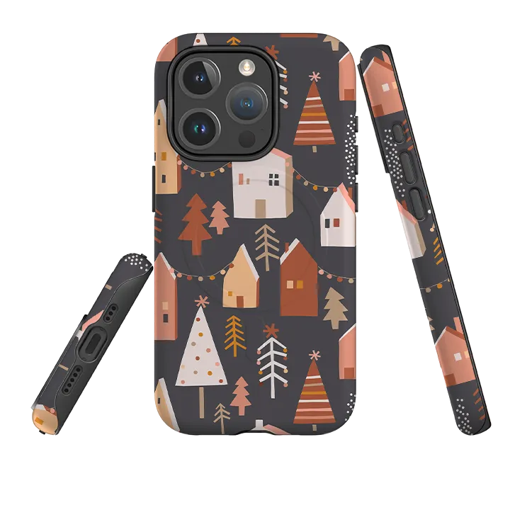 Shock Guard iPhone MagSafe Tough Case - Street Xmas Dark