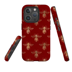 Clear Surface Stylish Detail Layer iPhone MagSafe Tough Case - Red Bees